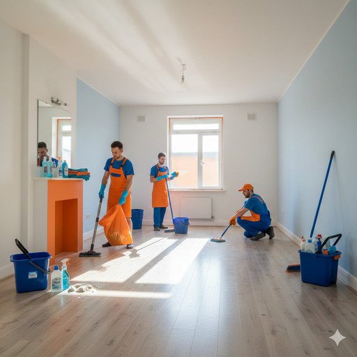 Professional bond cleaners performing end of lease cleaning in a Brisbane home
